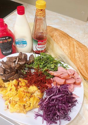 Hình của món Bánh mì thập cẩm.