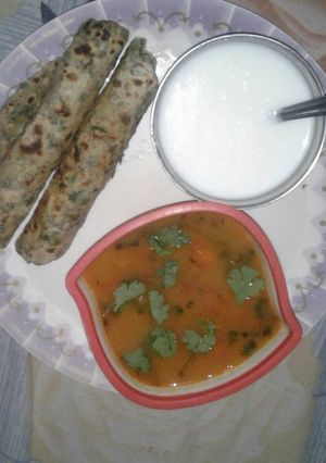 आलू की सब्जी और मेथी के थेपला (Aalu ki sabji ar methi ke theple recipe in hindi) रेसिपी मुख्य फोटो