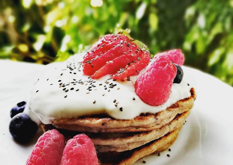 Panquecas de Aveia e frutos vermelhos