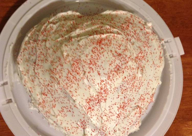 Steps to Make Homemade Valentines day cake