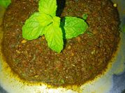 A picture of mint leaves chutney