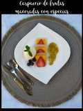 Carpaccio de frutas maceradas con especias