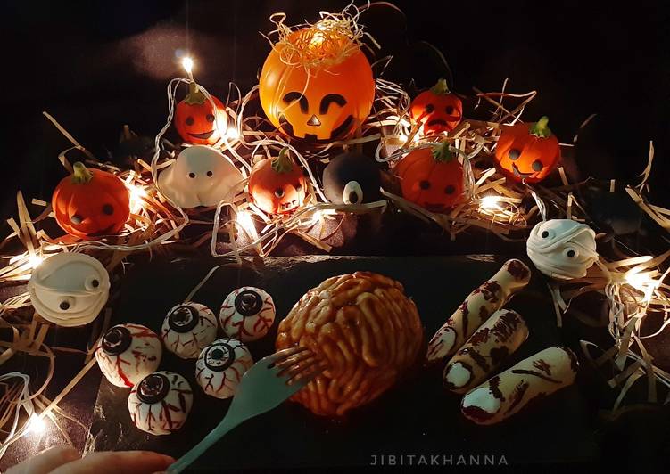Steps to Make Homemade Halloween themed Chocolate cake (pops)