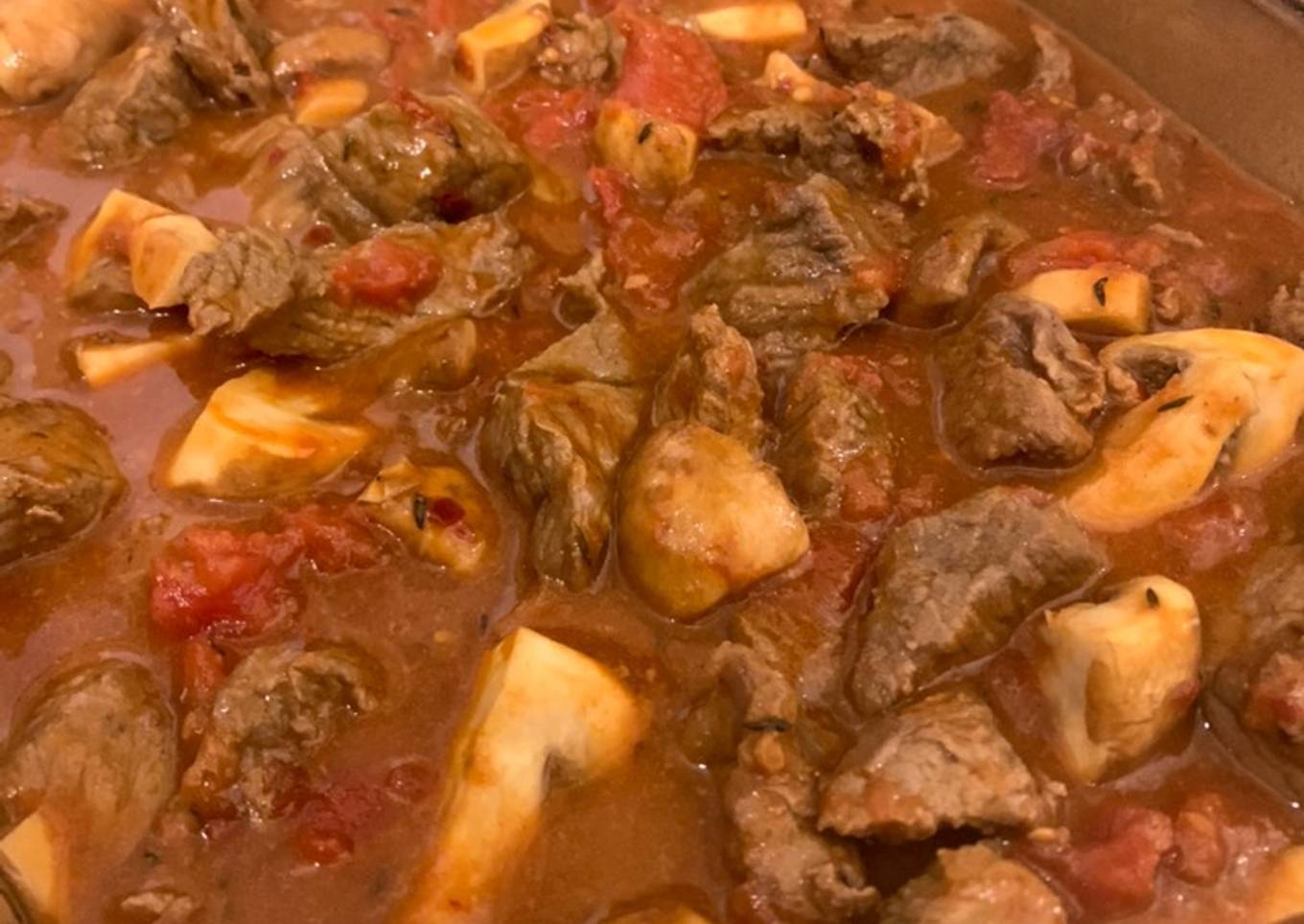 Braised Chilli Beef & Mushroom