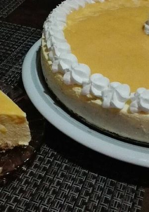 Una foto de Cheesecake de mango