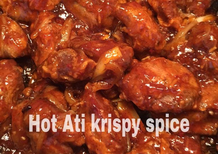 Bagaimana Membuat Hot ati ayam krispy spice yang Enak Banget