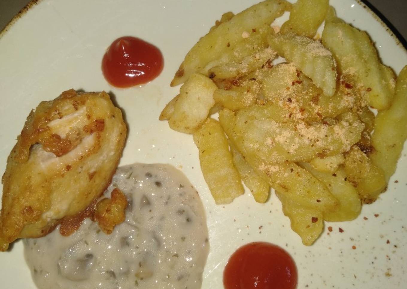 Chicken with mushroom sauce