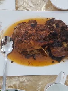 عکسی از دستور مرغ شکم پر