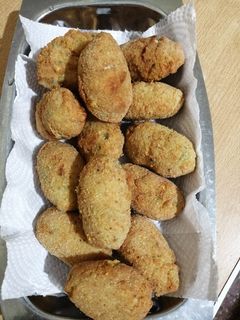 Una foto de Croquetas de arroz y sobrante de relleno para empanada