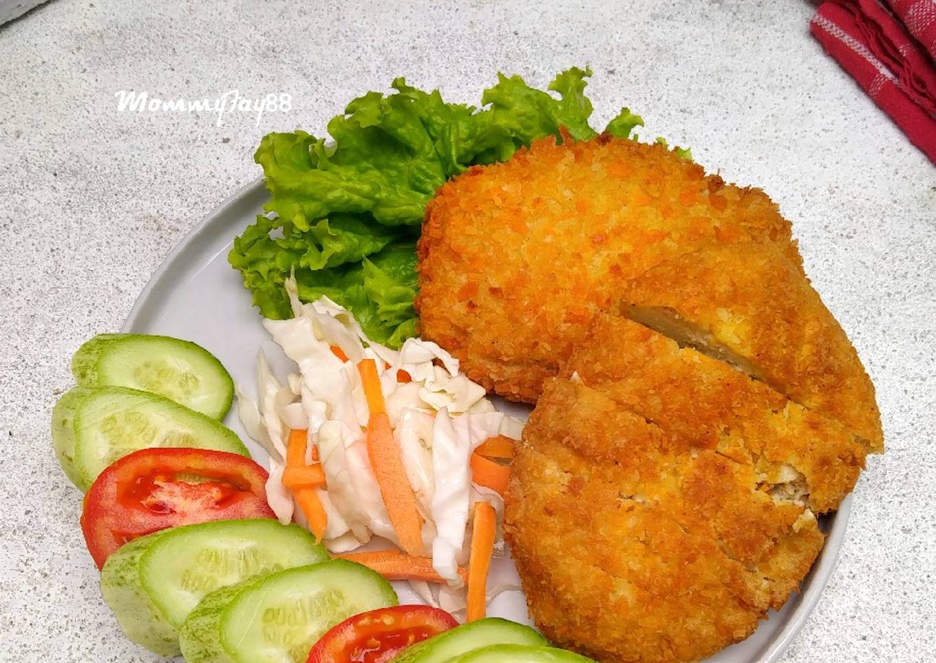 Tahu Katsu Salad ala Hokben - resep kuliner nusantara