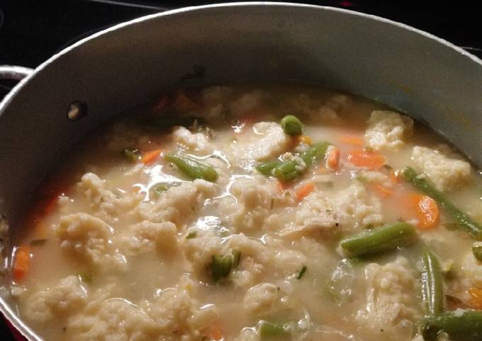 Chicken dumpling soup