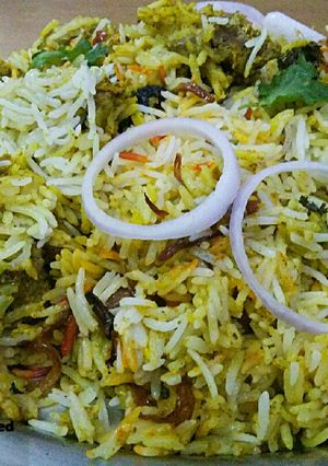 A picture of Kachay gosht ki biryani #cookpadapp #kobabandcookpad.