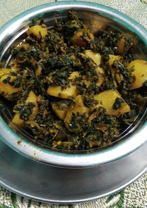 आलू मेथी की भूजीया (Aloo Methi ki Bhujiya recipe in Hindi) रेसिपी मुख्य फोटो