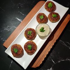 A picture of PROTEIN SPROUT TIKKI...High Protein Pan Fried Starter for Parties...