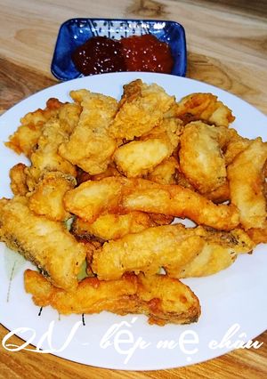 Hình của món Phi lê cá lóc tẩm bột chiên giòn.