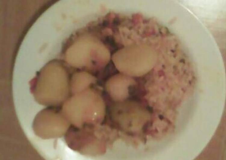 Rice with potatoes (rice waru)