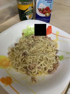 Foto resep Shiretaki carbonara Beef Bacon Keto style