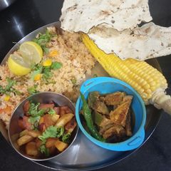 A picture of Namkeen Sweet Corn Peas Pulao.
