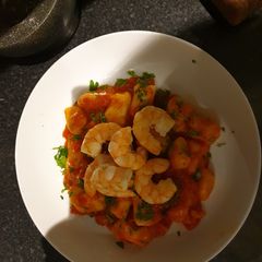 A picture of Prawn, Nduja and tomato gnocchi.