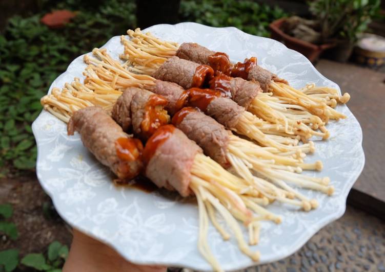 Resep Beef enoki yang Menggugah Selera