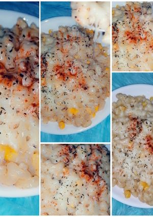 صورة لوصفة معكرونه بجبنة الموتزريلا 🧀♥️