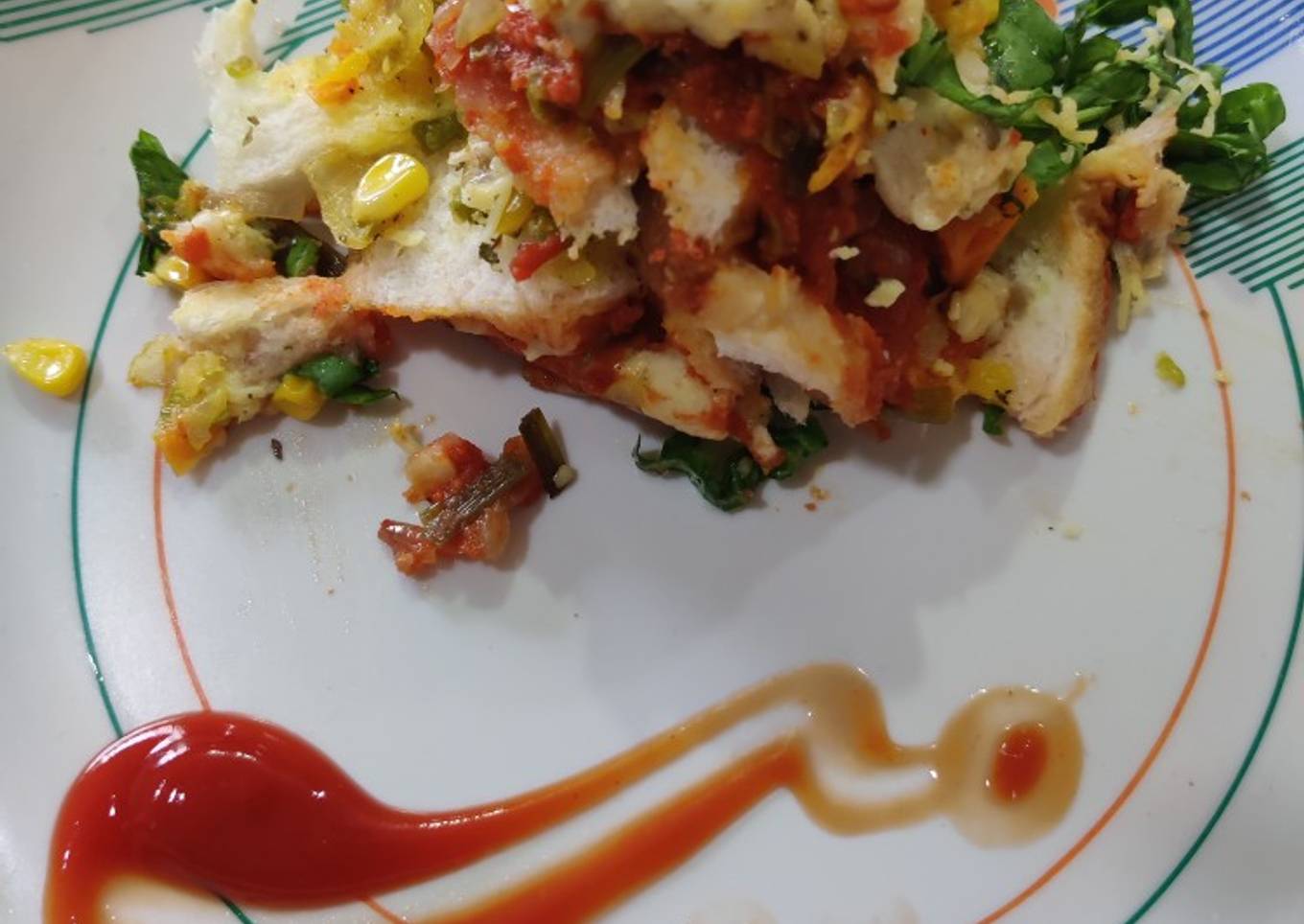 Veg bread lasagna