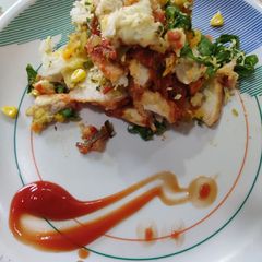 A picture of Veg bread lasagna.