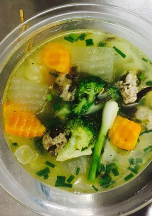 Hình của món Nui vỏ sò thơm nhẹ.