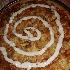 Malai Boti Pizza🍕😋 A picture of Malai Boti Pizza🍕😋.