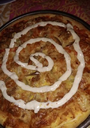 A picture of Malai Boti Pizza🍕😋.