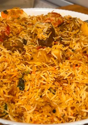 A picture of Beef biryani.