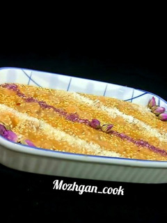 عکسی از دستور رنگینک کنجدی 😋😍 دسر مخصوص فصل تابستان
