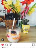 Budincă de tapioca cu fructe