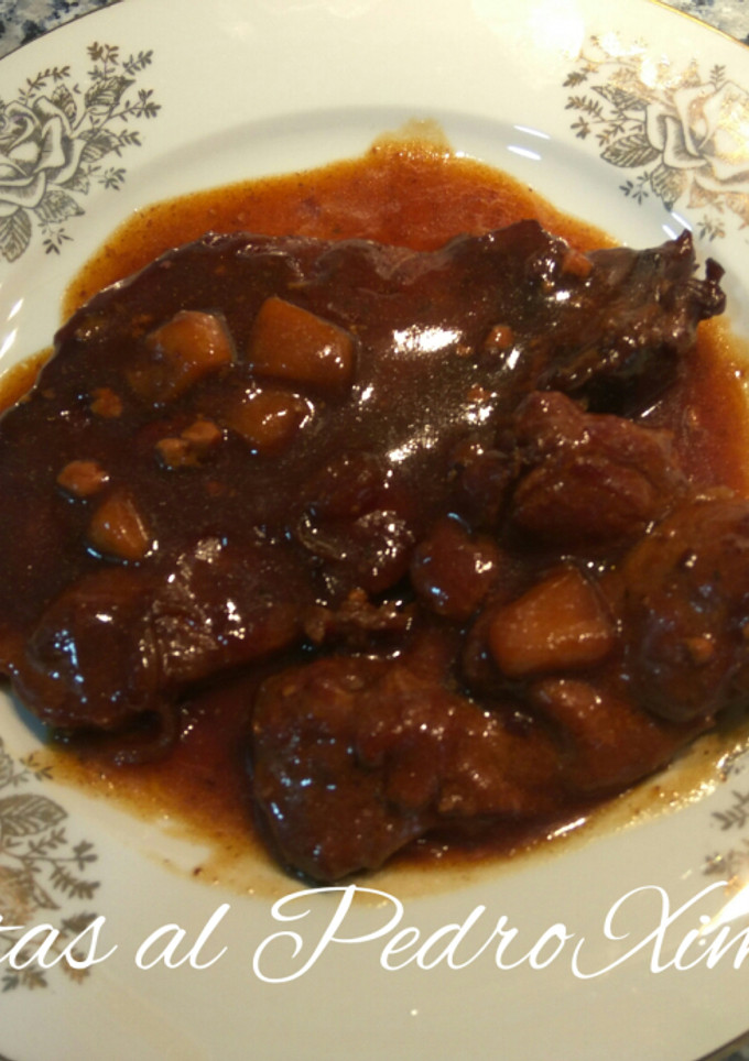 Una foto de Chuletas de Aguja al Pedro Ximénez