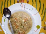 এগ সোয়া স্যুপ (egg soya soup recipe in bengali)