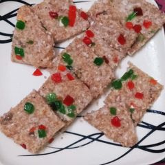 A picture of Daliye or dry fruit ki burfi.