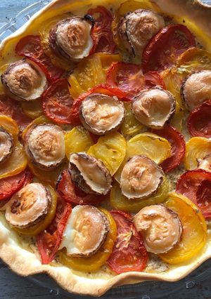Une photo de Tarte tomates et chèvre