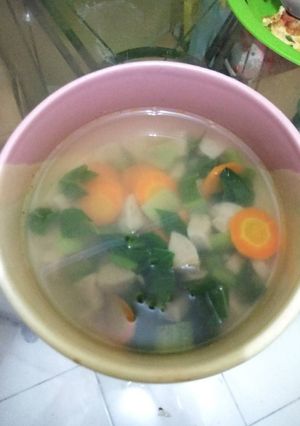 Foto resep Sayur Bening Sawi Bakso