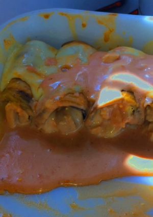 Una foto de Canelones de berenjena (vegetarianos)🍆