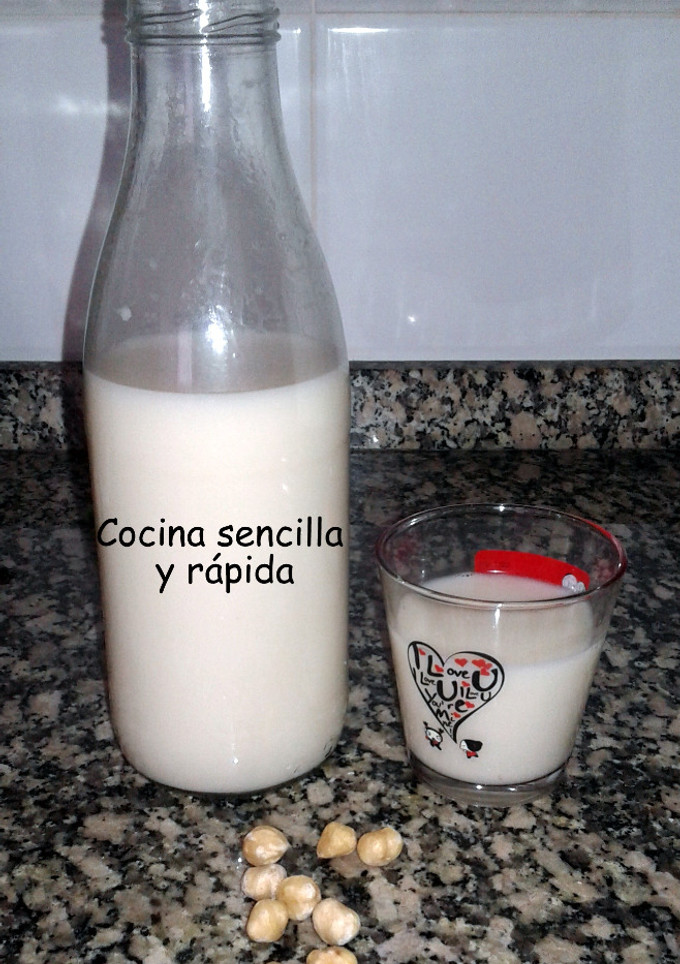 Una foto de Leche de avellanas