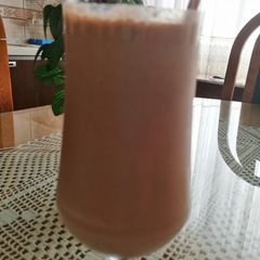 A picture of Chocolate Milkshake with plazma 🍹🍦.