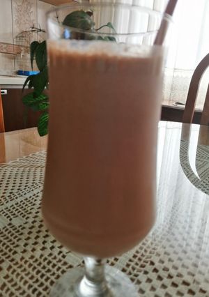 A picture of Chocolate Milkshake with plazma 🍹🍦.