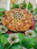 Flower shape pizza bread