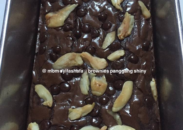 Resep: Brownies panggang shiny and crust Untuk Jualan