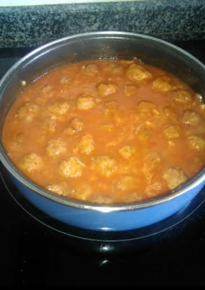 Una foto de Albóndigas con salsa de cerveza