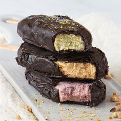 A picture of Assorted Chocolate Dipped Ice Cream Bars.