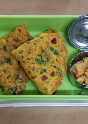 A picture of Methi thepla.