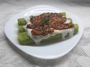 Una foto de relleno de canelones con perejil