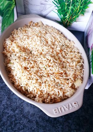 Une photo de Riz grillé au beurre en cocotte Magimix