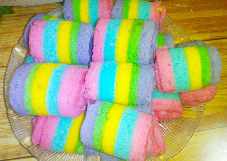 Mini rainbow rollcake#pekaninspirasi#bikinramadanberkesan